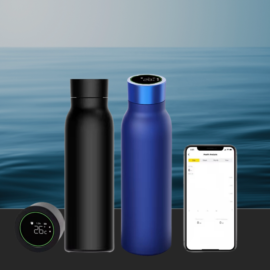 Bluetooth Smart Water Bottle with Temperature Display & Drinking Reminder