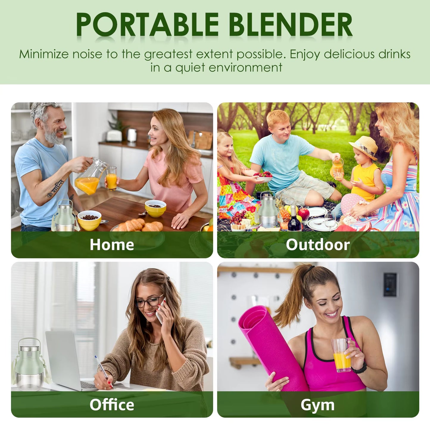 1L Portable Blender for Shakes & Smoothies