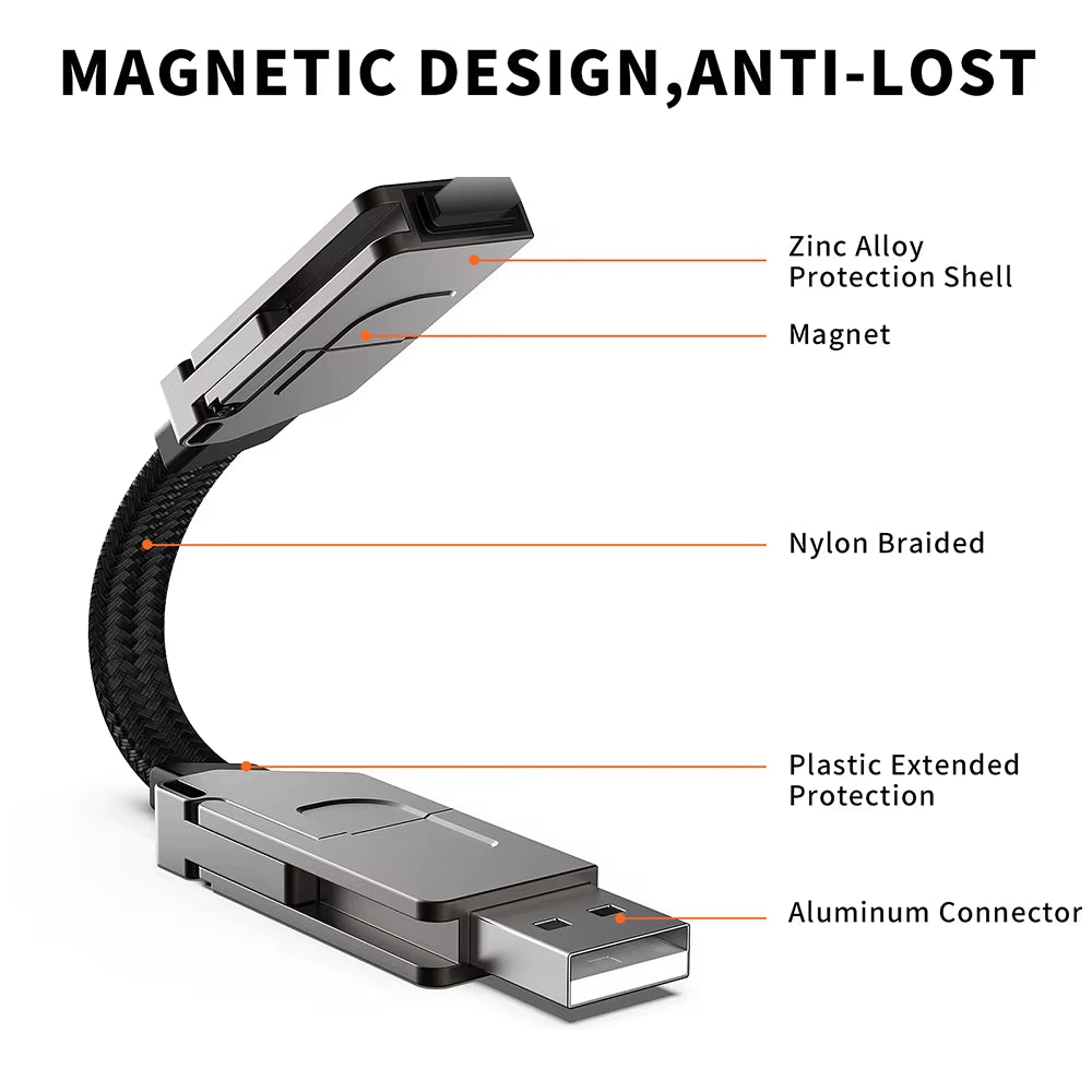 4-in-1 Fast Charging Keychain Cable